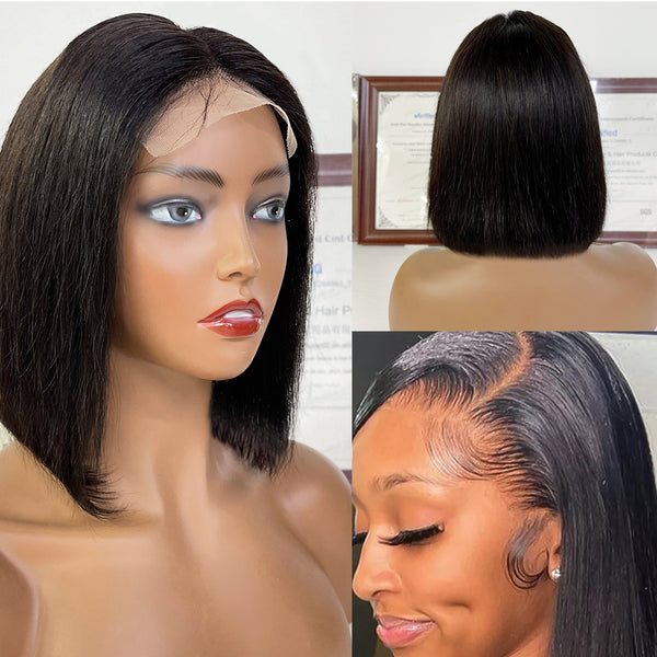Transparent Virgin Straight  HD Lace Bob
