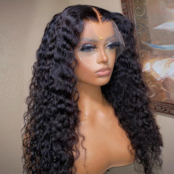 Kinky Curly Transparent HD Lace Frontal Wig