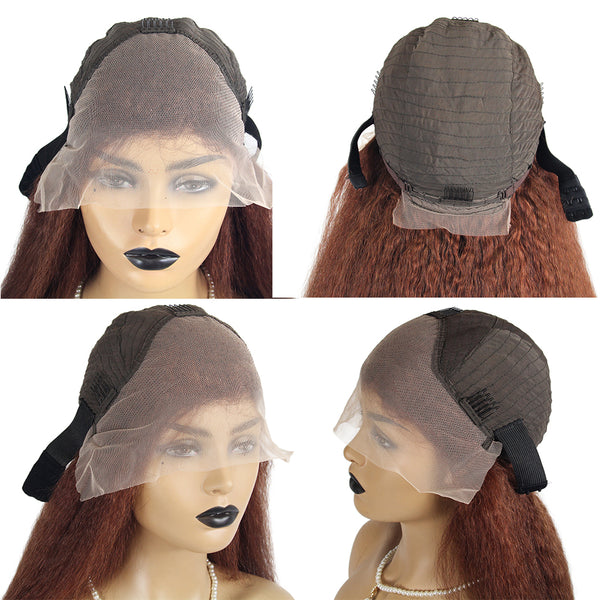 Brown Kinky Straight Lace Front Wig