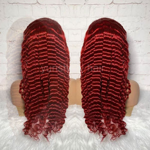 Red Deep Wave 13x4 Lace  Full HD Lace