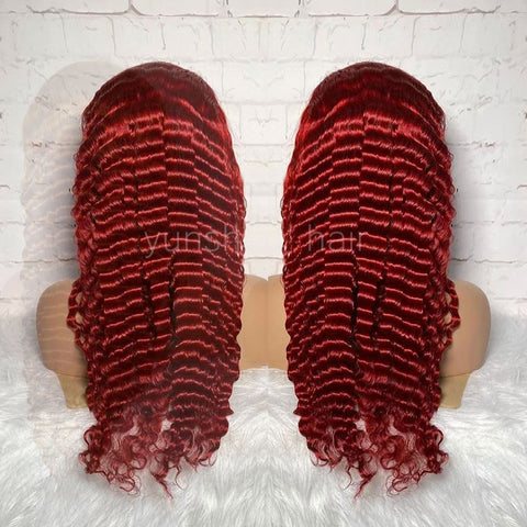 Red Deep Wave 13x4 Lace  Full HD Lace